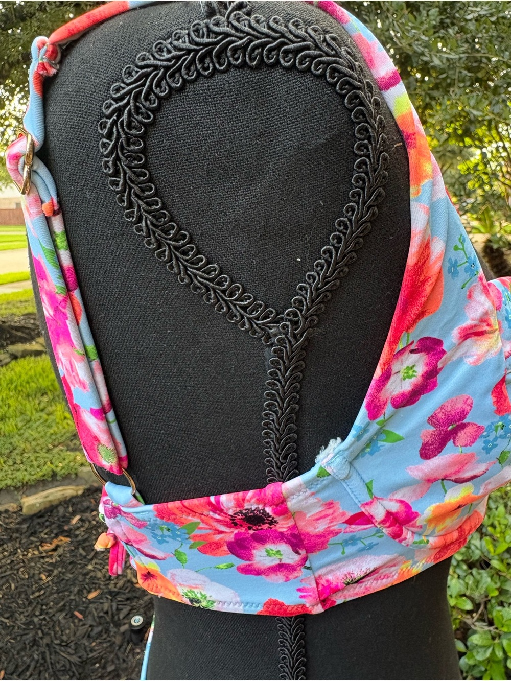 Victoria's Secret Blue Floral Underwire Bikini Set - Picture 6 of 14